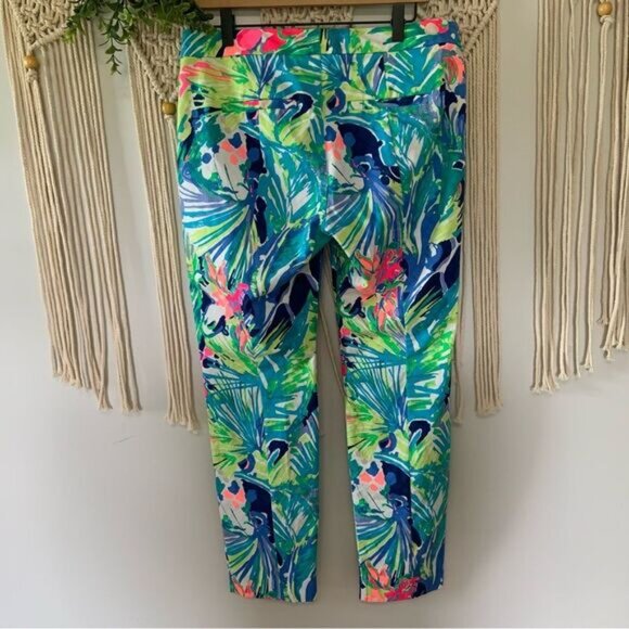LILLY PULITZER Women’s Kelly Skinny Ankle Pants Multi Purrfect Size 8 - Picture 4 of 12